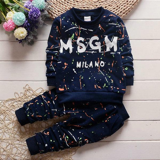 2pcs Toddler Baby Boys Clothes Tracksuits T Shirt+Pants Kids